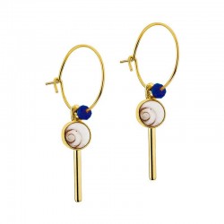 Boucles d'oreilles dorées à...