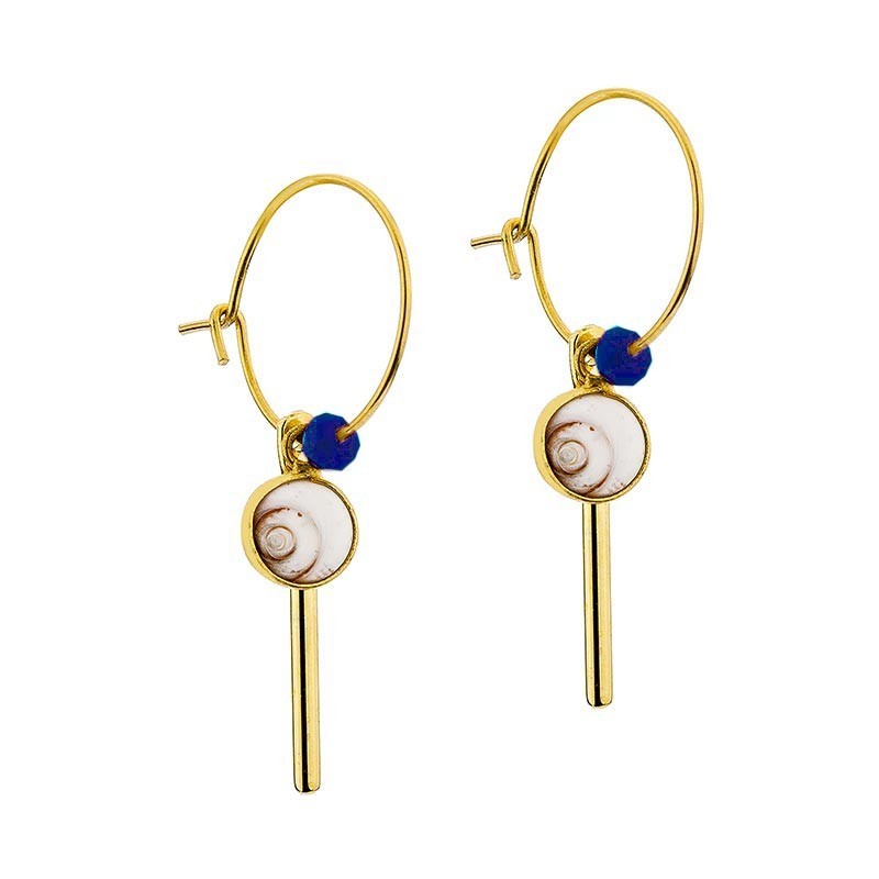 Boucles d'oreilles dorées à l'or fin POSEC274MEDIAZUR