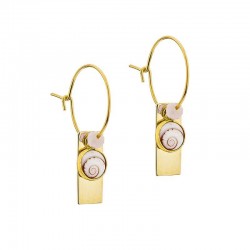 Boucles d'oreilles dorées à...