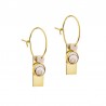 Boucles d'oreilles dorées à l'or fin POSEC275MEDIROSE