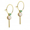 Boucles d'oreilles dorées à l'or fin  POSEC274MEDITURQ