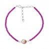 Bracelet Perles SBC206RUBYMEDI-ARG