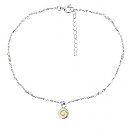 Chaîne Cheville CHEV001AGATEBLC-ARG