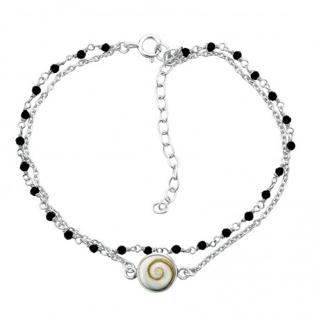 Bracelet Chaîne Argent SBC229ONYX-ARG