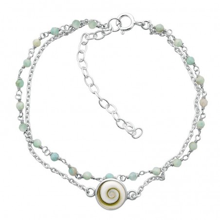 Bracelet Chaîne Argent SBC229AMAZONITE-ARG