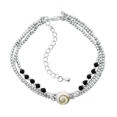 Bracelet Perles SBC241ONYX-ACIER