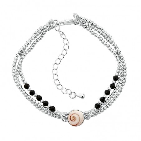 Bracelet Perles SBC241ONYXMEDI-ACIER