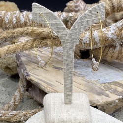 Boucles d'oreilles dorées à l'or fin POSEC278MEDIROSE