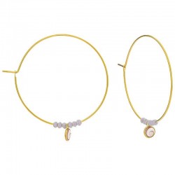 Boucles d'oreilles dorées à...