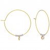 Boucles d'oreilles dorées à l'or fin POSEC278MEDIROSE