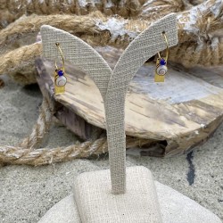 Boucles d'oreilles dorées à l'or fin POSEC275MEDIAZUR