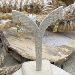 Boucles d'oreilles dorées à l'or fin POSEC275MEDITU