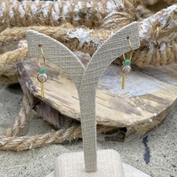 Boucles d'oreilles dorées à l'or fin  POSEC274MEDITURQ