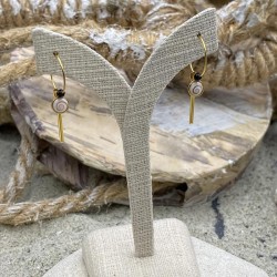 Boucles d'oreilles dorées à l'or fin POSEC274MEDIN