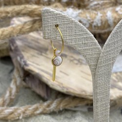 Boucles d'oreilles dorées à l'or fin POSEC274MEDIROSE