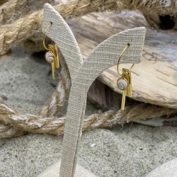 Boucles d'oreilles dorées à l'or fin POSEC276MEDI