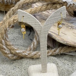 Boucles d'oreilles dorées à l'or fin POSEC276MEDI