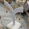 Boucles d'oreilles dorées à l'or fin POSEC204MEDI