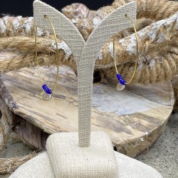 Boucles d'oreilles dorées à l'or fin POSEC278MEDIAZUR