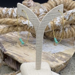 Boucles d'oreilles dorées à l'or fin POSEC278MEDITURQ