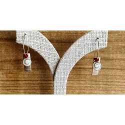 Boucles d'oreilles Argent SEC275ROUGE
