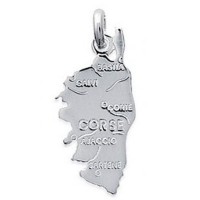 pendentif argent Corse carte