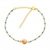 Bracelet doré œil de Ste Lucie POSBC001TURQMEDI