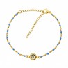 Bracelet doré œil de Ste Lucie POSBC001TURQ