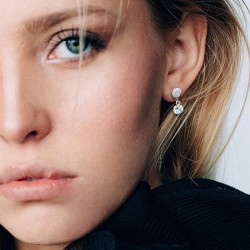 Boucles d'oreilles Clou Argent SEC291BLC-ARG