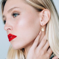 Boucles d'oreilles dorées à l'or fin POSEC277MEDI