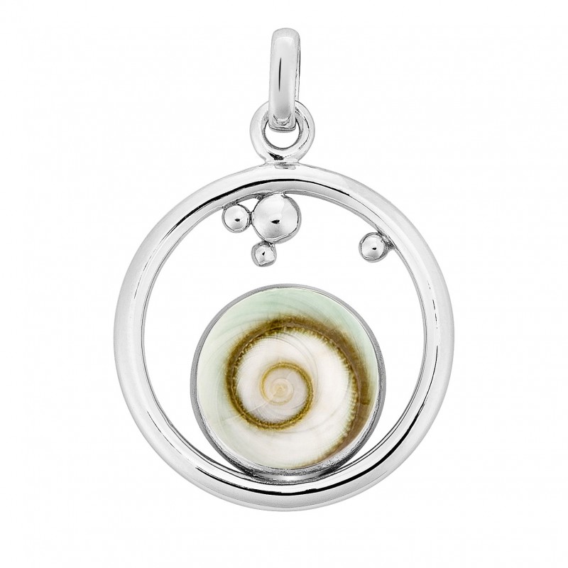 pendentif argent oeil de sainte Lucie