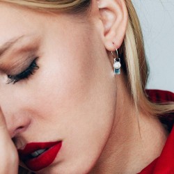 Boucles d'oreilles Argent SEC275NOIR