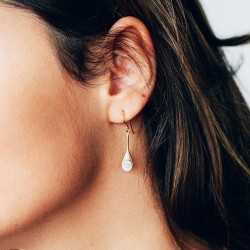 Boucles d'oreilles dorées à l'or fin POSEC204MEDI