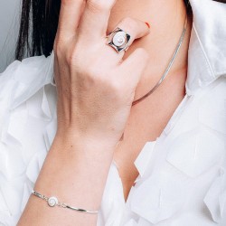 Bague Argent SRC47087MEDI