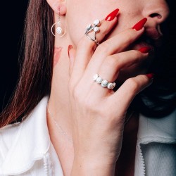 Boucles d'oreilles Argent SEC021Medi-ARG