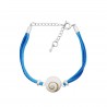 Bracelet oeil de sainte lucie alcantara turquoise