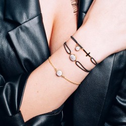 Bracelet cordon noir CDNPOSBC056medi