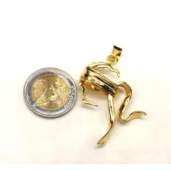 Pendentif doré à l'or fin Testa Mora 2021