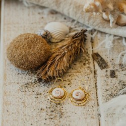 Boucles d'oreilles dorées POSEC115MEDI