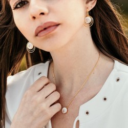 Collier doré à l'or fin POCOLLIER056MEDI