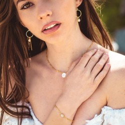 Boucles d'oreilles dorées POSEC264MEDI