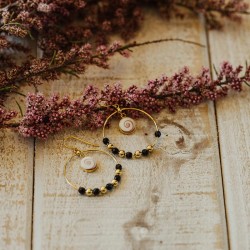 Boucles d'oreilles dorées POSEC280NMEDI