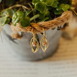 Boucles d'oreilles dorées POSEC047SMEDI