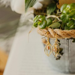 Boucles d'oreilles dorées POSEC047SMEDI