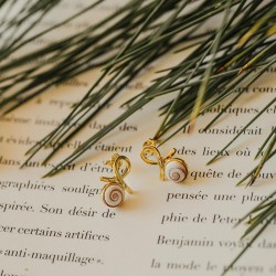 Boucles d'oreilles Clou dorées POSEC48215MEDI