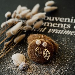 Boucles d'oreilles dorées POSEC001MEDI