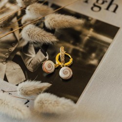 Boucles d'oreilles dorées POSEC282MEDI