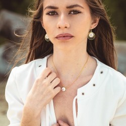 Boucles d'oreilles dorées POSEC115MEDI