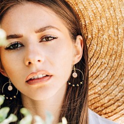 Boucles d'oreilles dorées POSEC280NMEDI