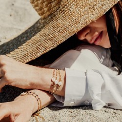 Bracelet doré POSBC207AMAZONITEMEDI